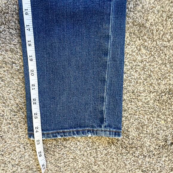 Abercrombie & Fitch Ankle Straight Ultra High Rise Distressed Jeans Size 25 - Picture 3 of 7